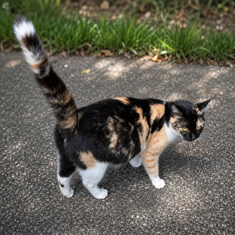 A young medium-sized female Calico Domestic Short Hair cat named Sundae for adoption in Helena, AL