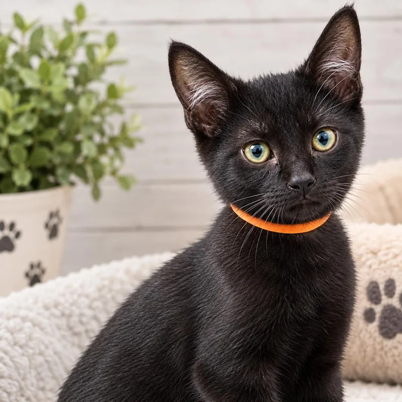 A baby small-sized male Domestic Short Hair cat named Orange for adoption in La Plata, MD