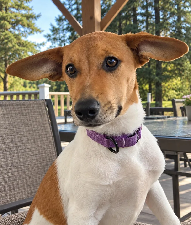 A baby small-sized female Jack Russell Terrier dog named Bonnie for adoption in Grand Rapids, MI