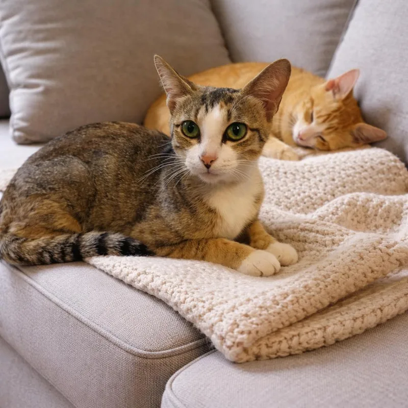 A young medium-sized female White Domestic Short Hair cat named Caramel for adoption in Fort Lauderdale, FL