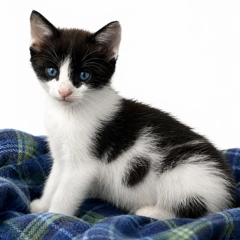 A baby small-sized male Black Domestic Short Hair cat named Rocket for adoption in Columbiana, AL