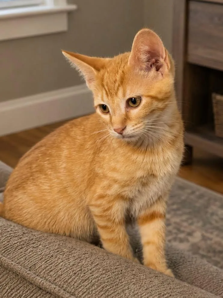A baby medium-sized female Tabby (Orange / Red) Domestic Short Hair cat named Nala for adoption in Sioux Falls, SD
