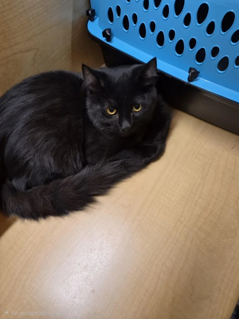 A baby small-sized male Domestic Medium Hair cat named Alberto for adoption in Rio Linda, CA