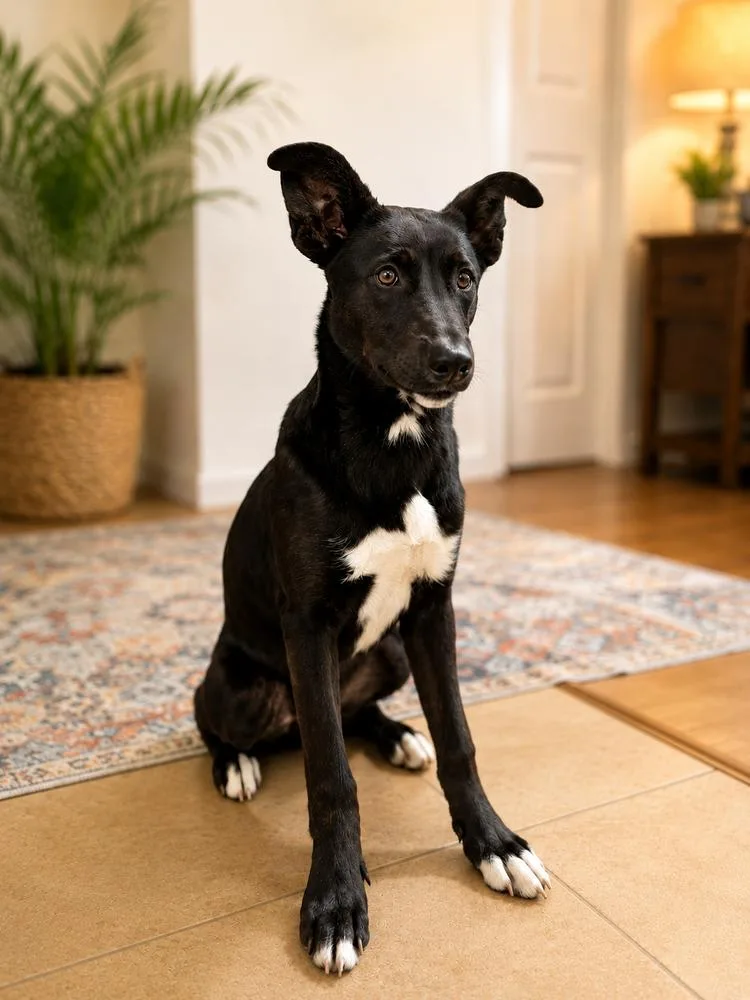 A young medium-sized female Tricolor (Brown, Black, & White) Mixed Breed dog named Jolene for adoption in Wilton, CA