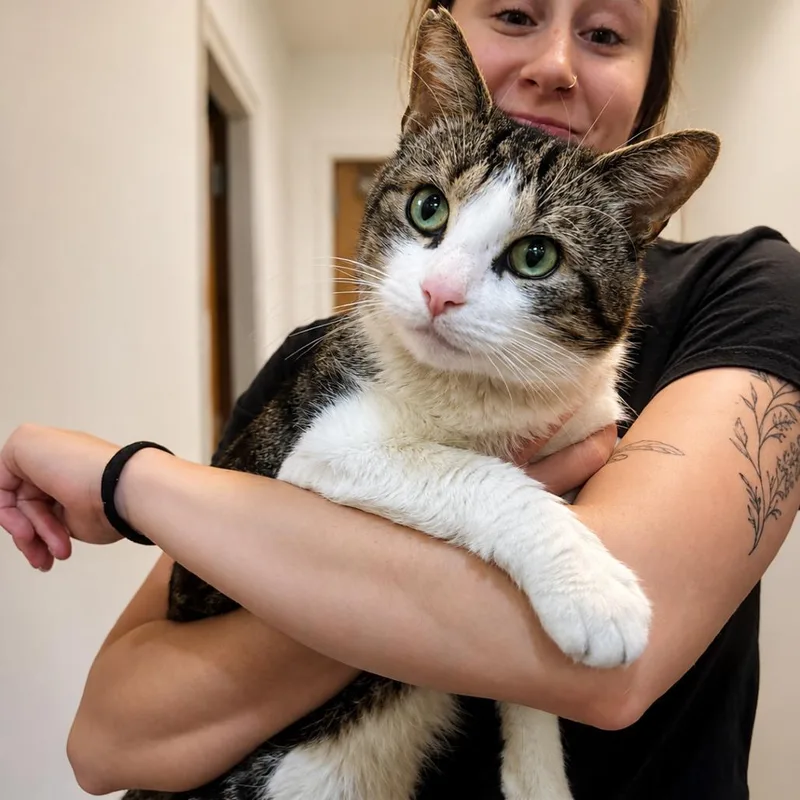 An adult small-sized male White Domestic Short Hair cat named Bobby Bobber for adoption in Hopkinton, MA