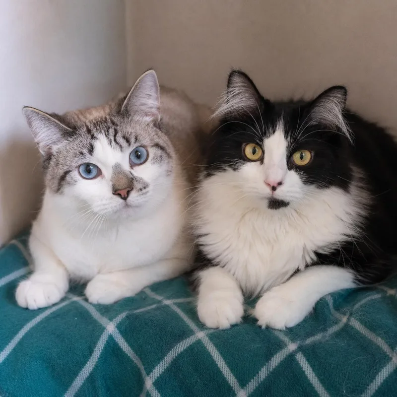 An adult medium-sized male Seal Point Domestic Long Hair cat named Jasper and Rosie for adoption in Pontiac, MI