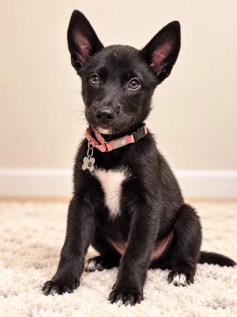 A baby medium-sized male Husky dog named George O'Mally for adoption in Houston, TX