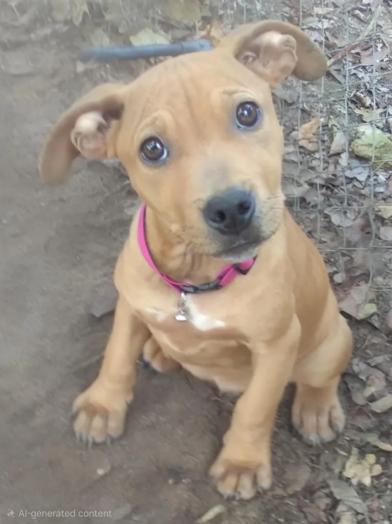 A baby small-sized female Yellow / Tan / Blond / Fawn Mixed Breed dog named Dumplin for adoption in Monroe, NC