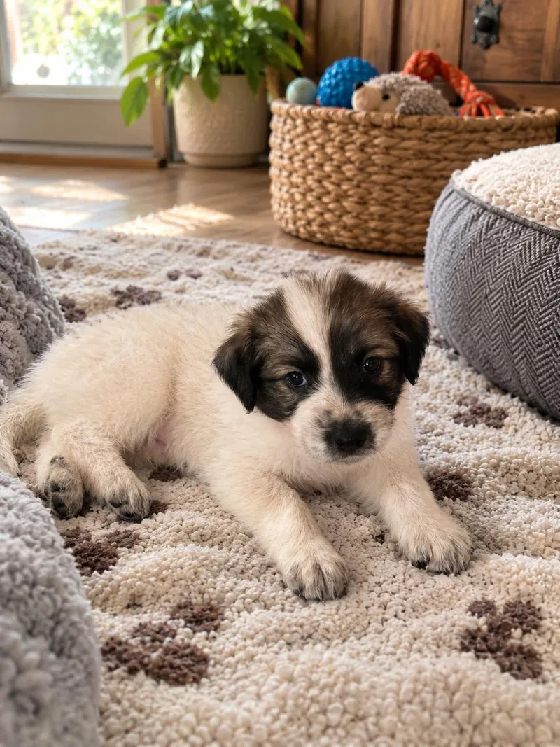 A baby medium-sized female Australian Cattle Dog / Blue Heeler dog named Bashful for adoption in Orange, CA