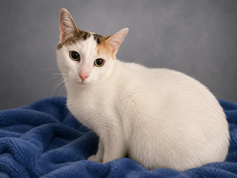 An adult medium-sized female White Domestic Short Hair cat named Betty for adoption in Fort Collins, CO