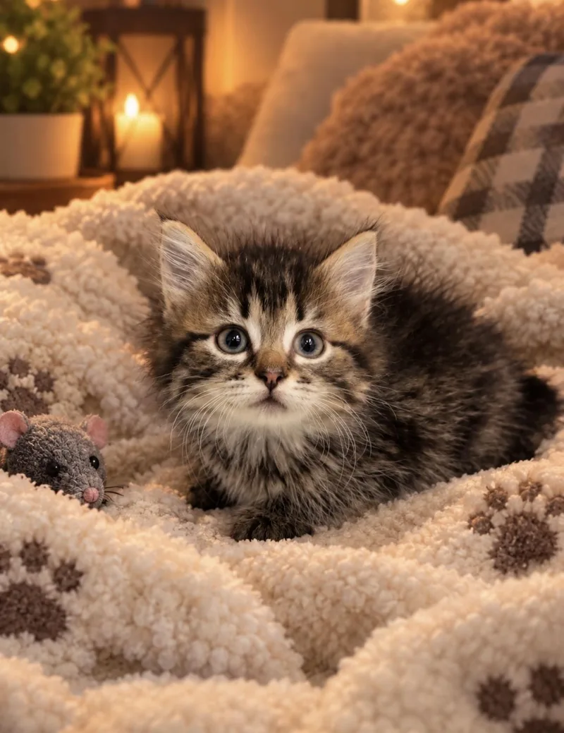 A baby medium-sized female Tabby (Buff / Tan / Fawn) Domestic Medium Hair cat named November for adoption in Indianapolis, IN