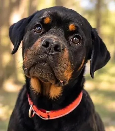 An adult large-sized female Black Rottweiler dog named Dodi for adoption in Polk, OH
