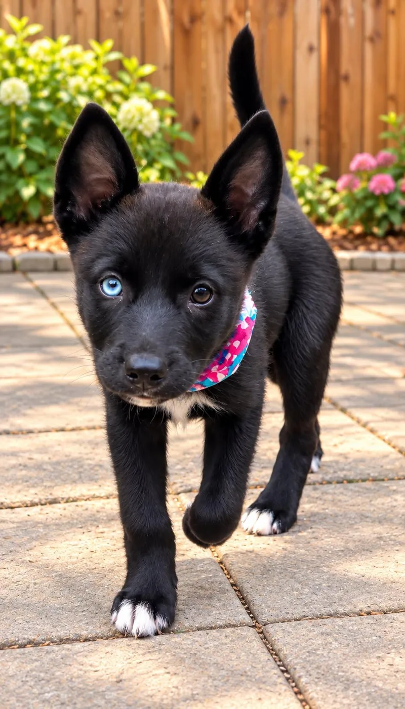 A baby medium-sized female Husky dog named Christina Yang for adoption in Houston, TX