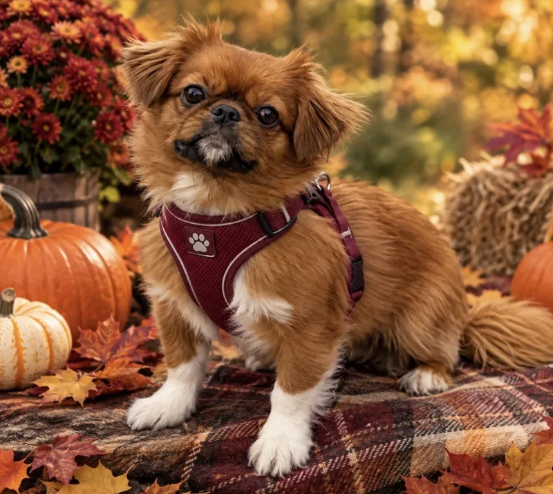 An adult small-sized female Red / Chestnut / Orange Pekingese dog named Chevy for adoption in Indianapolis, IN