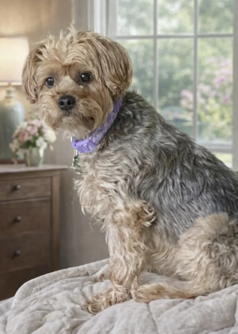 An adult small-sized female Yorkshire Terrier dog named Cuddles for adoption in Mount Prospect, IL