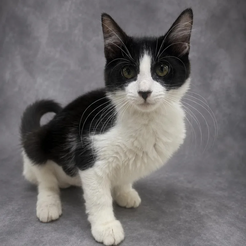 A young small-sized female Black Domestic Short Hair cat named Moon for adoption in Donalsonville, GA