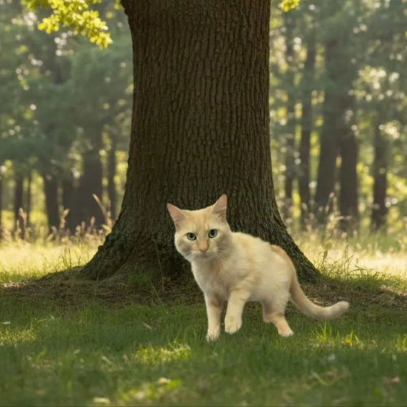 A young medium-sized male Buff / Tan / Fawn Domestic Long Hair cat named Cleveland for adoption in Yanceyville, NC