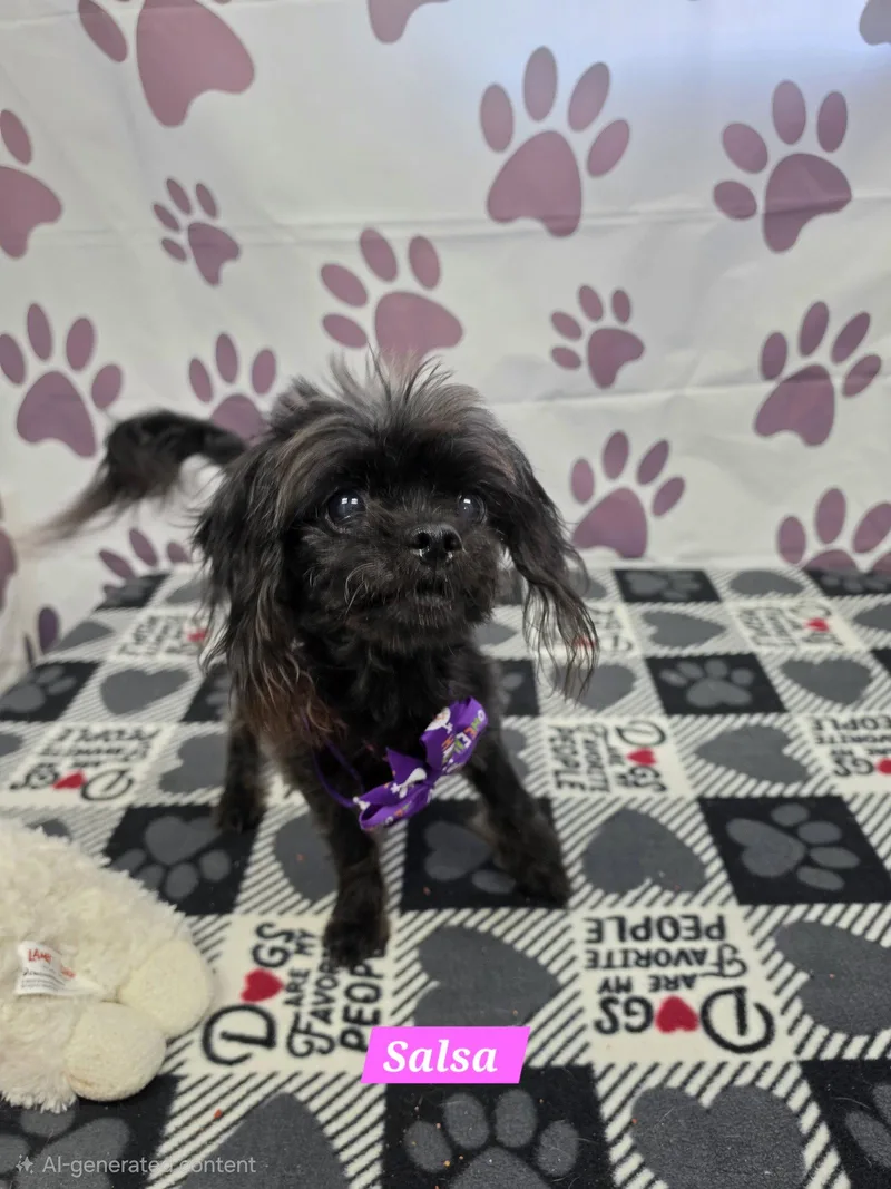 An adult medium-sized female Papillon dog named Salsa for adoption in Metairie, LA