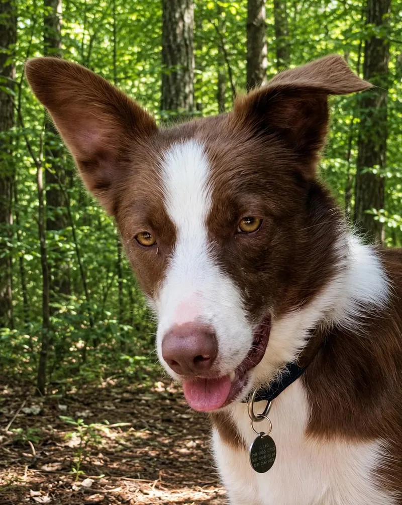 An adult medium-sized female White / Cream Border Collie dog named Coco Courtesy Listing for adoption in Richmond, VA