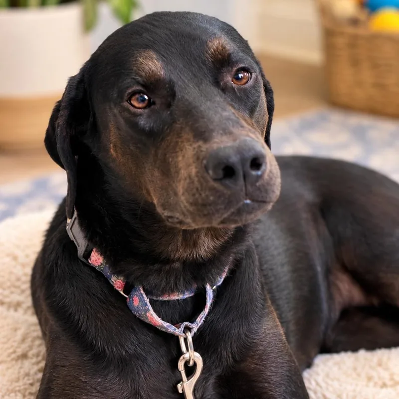 A baby large-sized female Labrador Retriever dog named Panini for adoption in Fresno, CA