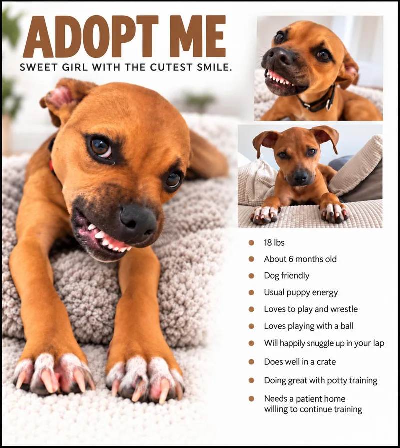 A young medium-sized female Mixed Breed dog named Tansy for adoption in Cornelius, NC