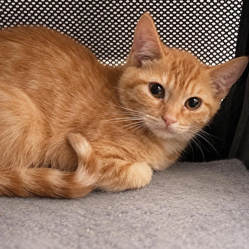 A baby small-sized male Domestic Short Hair cat named Normie for adoption in Austin, TX