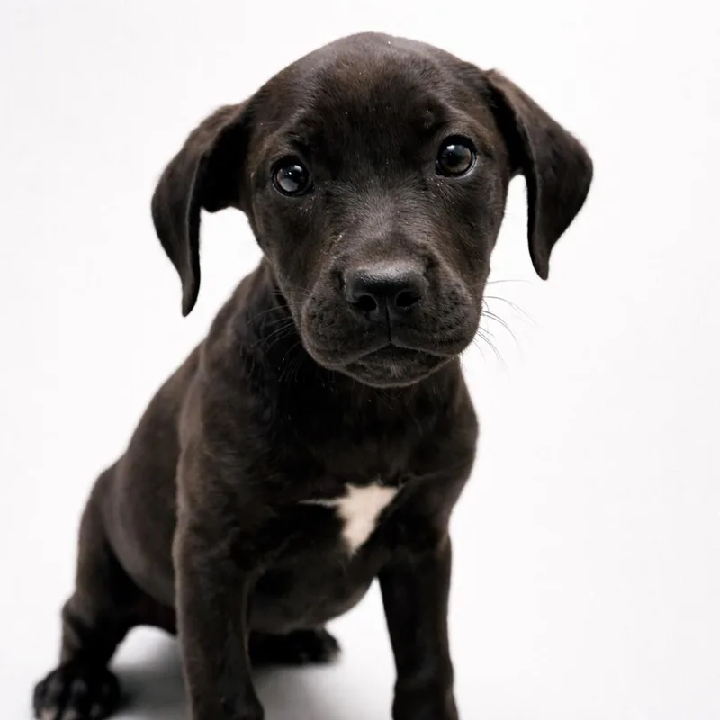 A baby small-sized male Black Labrador Retriever dog named Atlas for adoption in San Antonio, TX