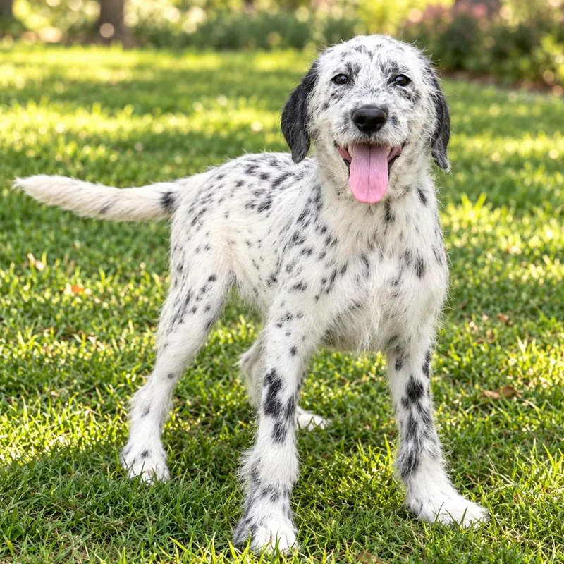 A baby medium-sized female Dalmatian dog named Puffin for adoption in Sarasota, FL