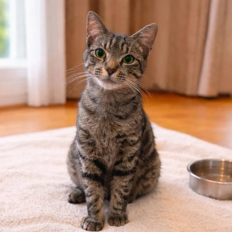 A young medium-sized female Calico Domestic Short Hair cat named Leila for adoption in Hamburg, NY