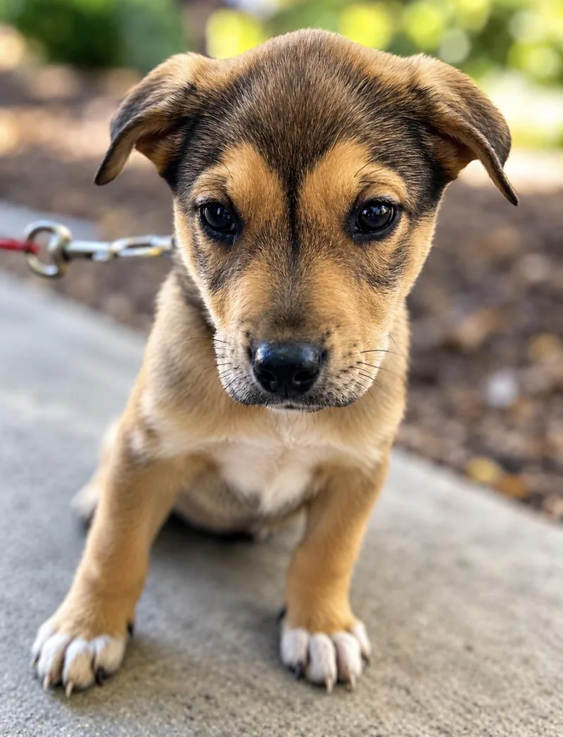 A baby medium-sized male Pit Bull Terrier dog named Cooper for adoption in Tigard, OR