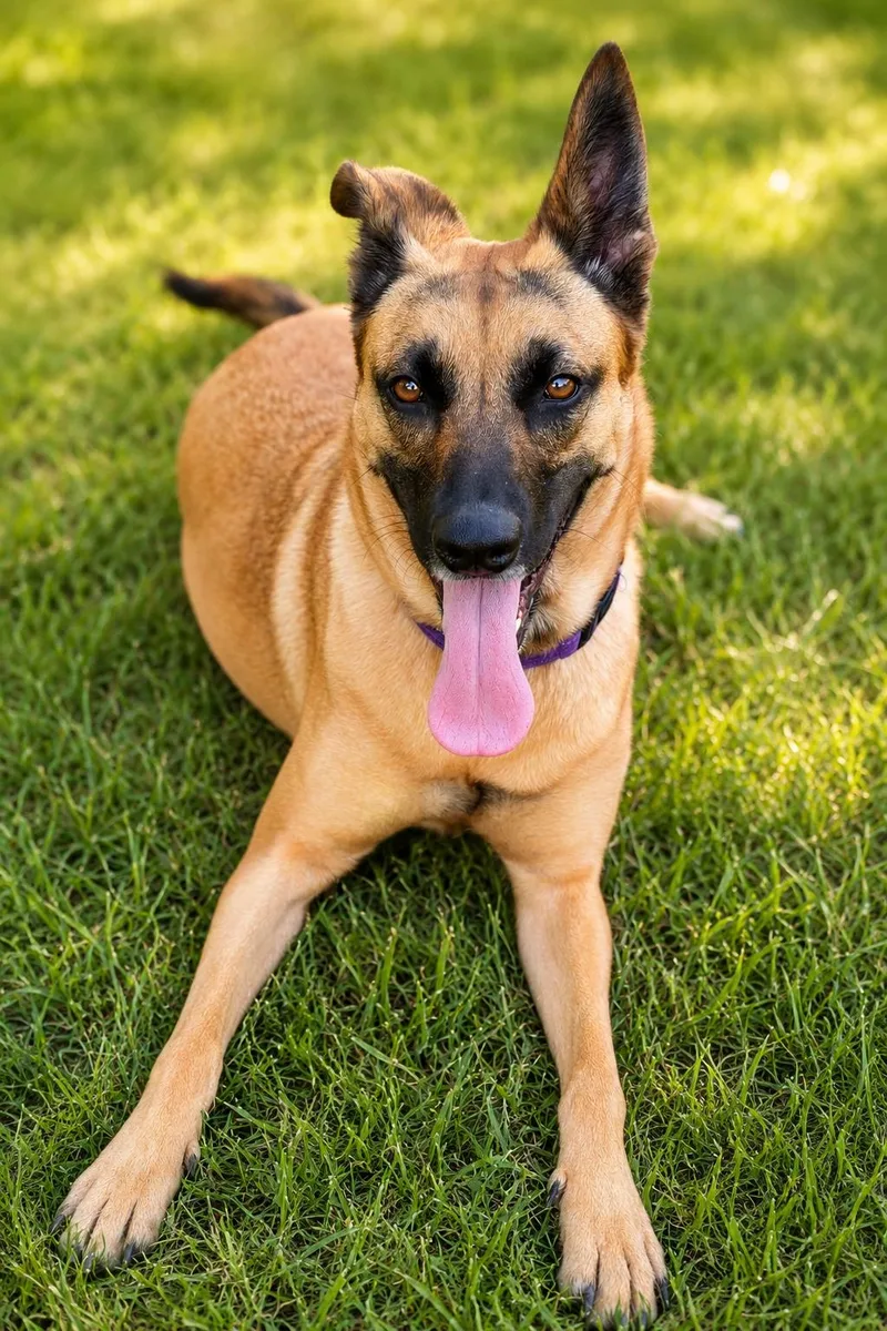 An adult medium-sized male Golden German Shepherd Dog dog named Rammy for adoption in Houston, TX