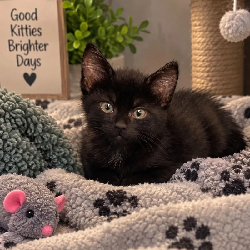 A baby small-sized male Domestic Short Hair cat named Miles for adoption in Andover, MN