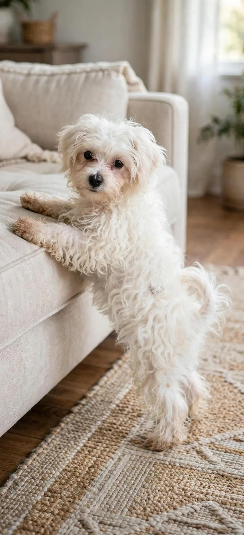 A baby small-sized male White / Cream Maltese dog named Winston for adoption in Union Grove, WI