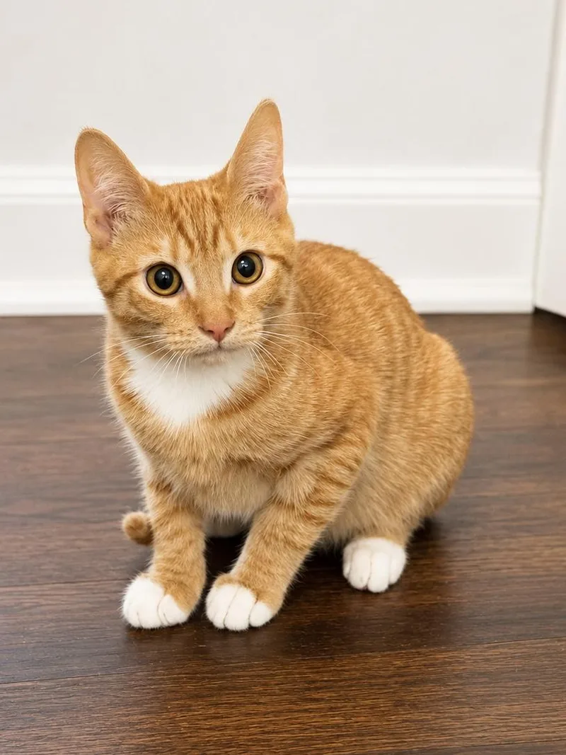 A baby medium-sized male Tabby (Orange / Red) Domestic Short Hair cat named Ryobi for adoption in Greensboro, NC