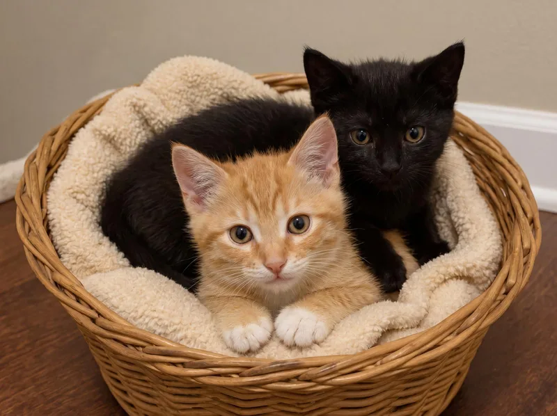 A baby small-sized male Abyssinian cat named Wally and Ralphie for adoption in Walnut Creek, CA