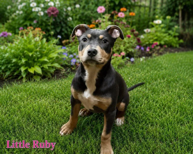 A baby small-sized female Pit Bull Terrier dog named Ruby for adoption in harrison city, PA