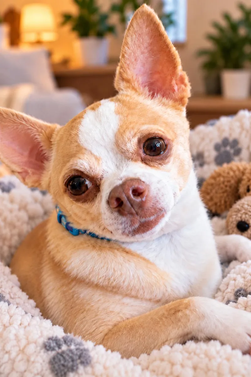 An adult small-sized male Apricot / Beige Chihuahua dog named Tater Tot for adoption in Union Grove, WI