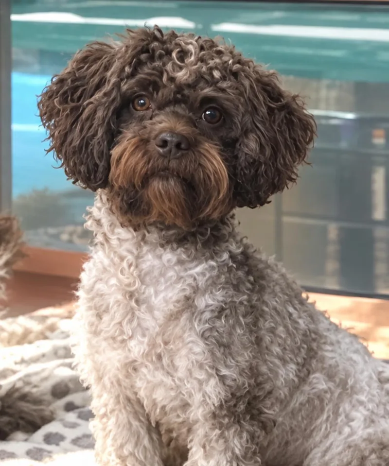 An adult small-sized female Brown / Chocolate Miniature Poodle dog named Anna for adoption in Longmont, CO