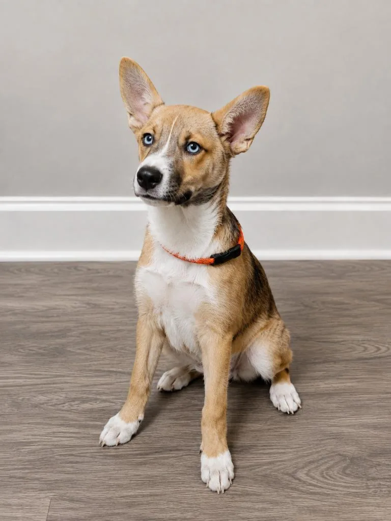 A baby medium-sized female Husky dog named Mini Mel for adoption in Murray, KY