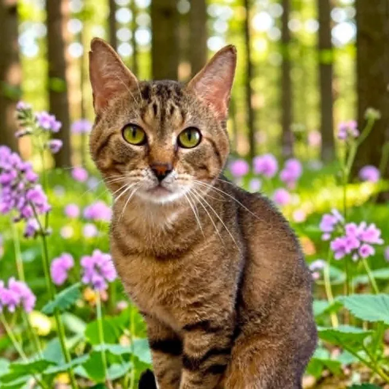 An adult medium-sized male Brown / Chocolate Domestic Short Hair cat named Pippin for adoption in Bentonville, AR