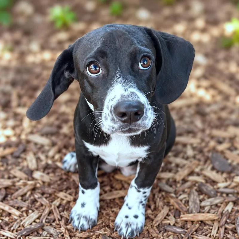 A young small-sized male Black Beagle dog named Gibson for adoption in Boerne, TX