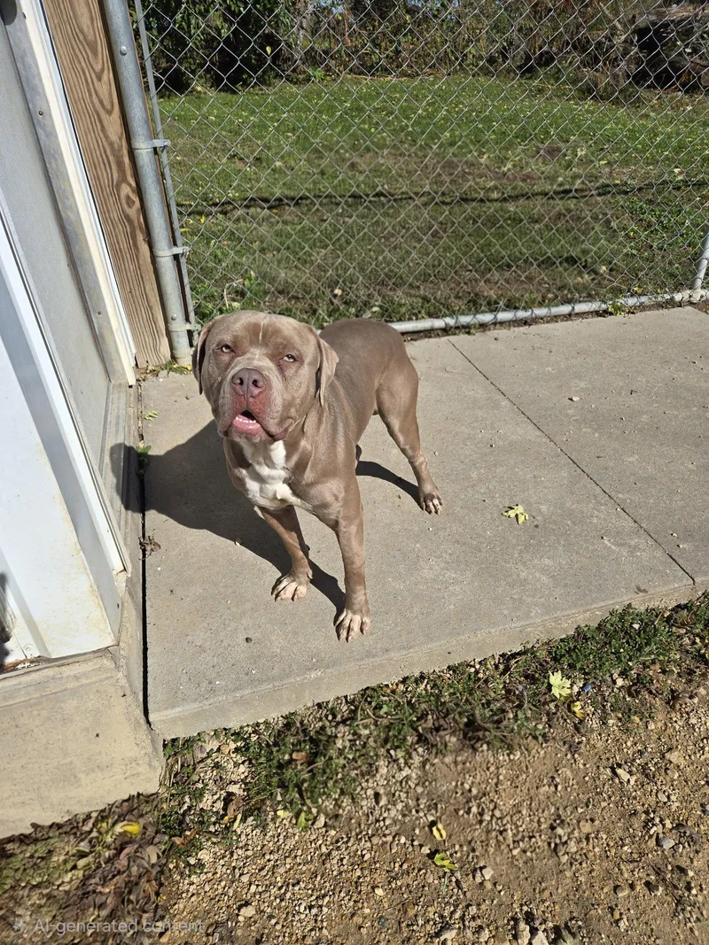 An adult medium-sized male Pit Bull Terrier dog named Bowser for adoption in Maquoketa, IA