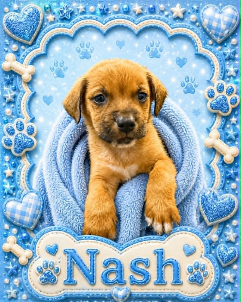 A baby medium-sized male Golden Australian Cattle Dog / Blue Heeler dog named Nash for adoption in Bowie, TX