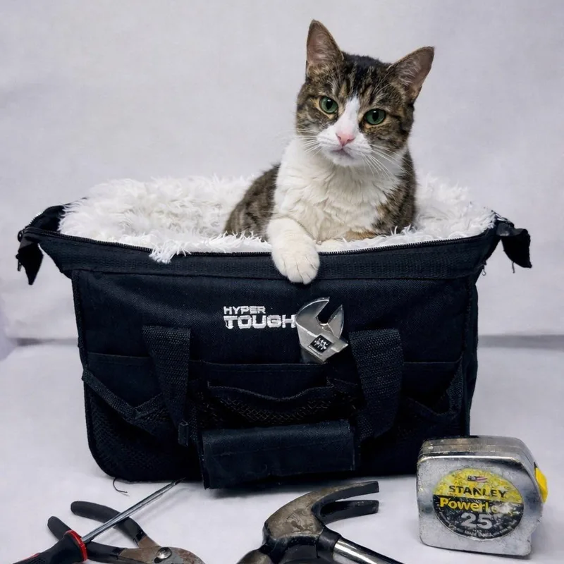 A young medium-sized female Tabby (Buff / Tan / Fawn) Tabby cat named Mama Depot for adoption in Bethel, CT