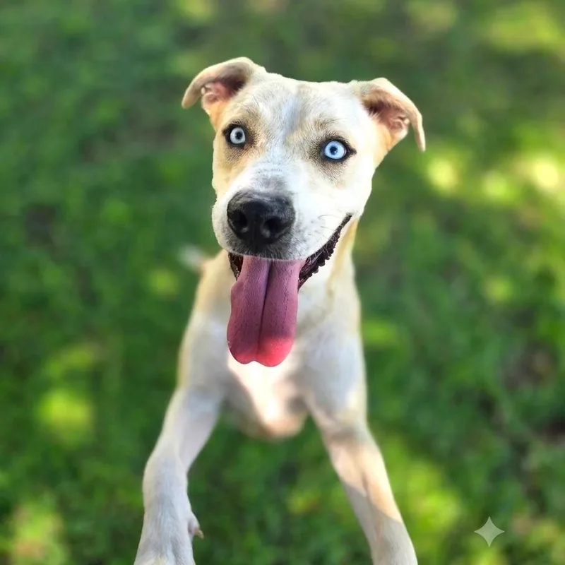 A young medium-sized female Yellow / Tan / Blond / Fawn Husky dog named Crystal for adoption in Port Charlotte, FL