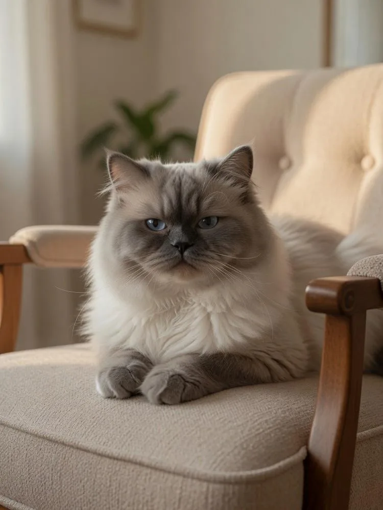 A young large-sized male Himalayan cat named Smokie for adoption in Vienna , VA