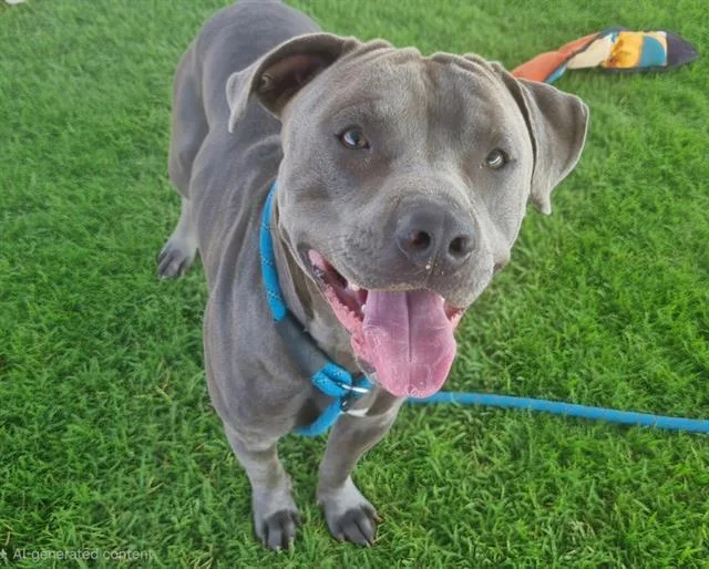 An adult medium-sized male Pit Bull Terrier dog named Albert for adoption in Albuquerque, NM