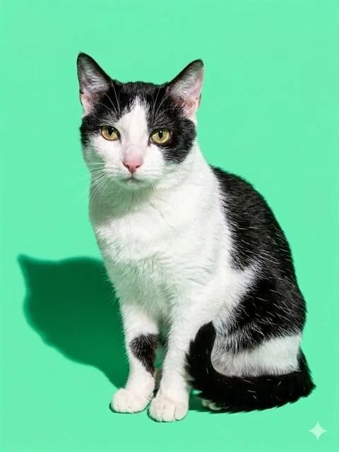 A young small-sized male Domestic Short Hair cat named Spoink for adoption in Jacksonville, FL