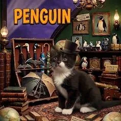 A baby small-sized male Black Domestic Short Hair cat named Penguin for adoption in Waukesha, WI