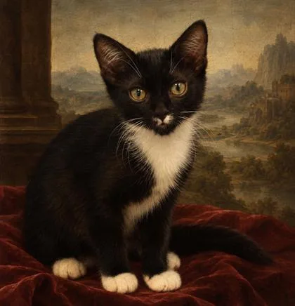 A baby small-sized male Domestic Short Hair cat named Leonardo for adoption in Cumming, GA